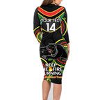 Custom NRL Panthers NAIDOC Week Family Matching Long Sleeve Bodycon Dress and Hawaiian Shirt Keep The Fire Burning Indigenous Art