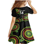 Custom NRL Panthers NAIDOC Week Family Matching Mermaid Dress and Hawaiian Shirt Keep The Fire Burning Indigenous Art