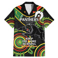 Custom NRL Panthers NAIDOC Week Family Matching Mermaid Dress and Hawaiian Shirt Keep The Fire Burning Indigenous Art