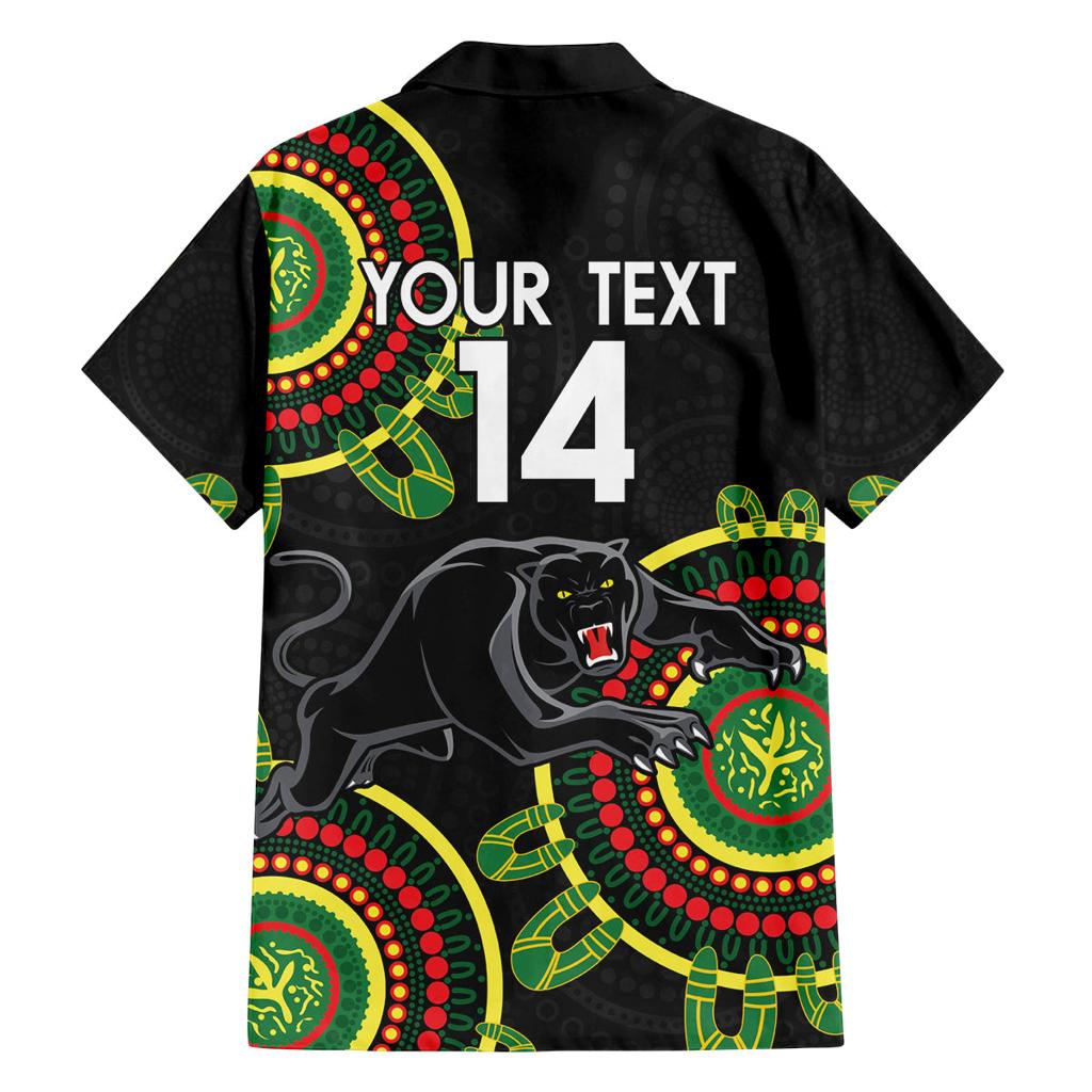 Custom NRL Panthers NAIDOC Week Family Matching Off The Shoulder Long Sleeve Dress and Hawaiian Shirt Keep The Fire Burning Indigenous Art