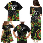 Custom NRL Panthers NAIDOC Week Family Matching Puletasi and Hawaiian Shirt Keep The Fire Burning Indigenous Art