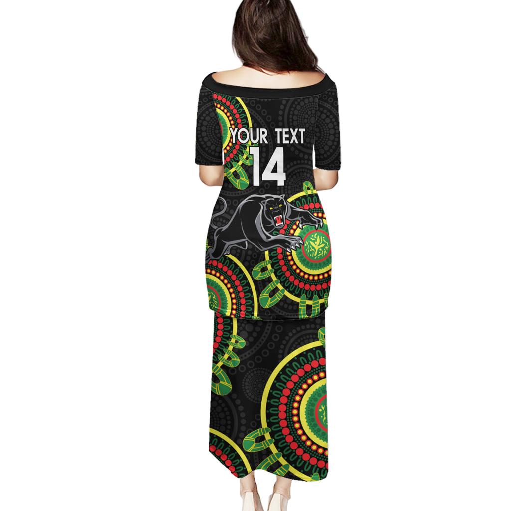Custom NRL Panthers NAIDOC Week Family Matching Puletasi and Hawaiian Shirt Keep The Fire Burning Indigenous Art