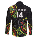 Custom NRL Panthers NAIDOC Week Family Matching Summer Maxi Dress and Hawaiian Shirt Keep The Fire Burning Indigenous Art