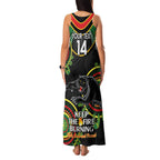 Custom NRL Panthers NAIDOC Week Family Matching Tank Maxi Dress and Hawaiian Shirt Keep The Fire Burning Indigenous Art