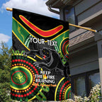 Custom NRL Panthers NAIDOC Week Garden Flag Keep The Fire Burning Indigenous Art