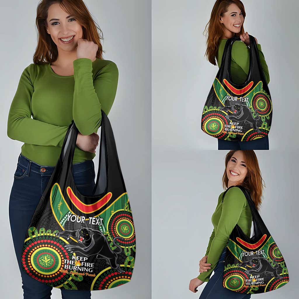 Custom NRL Panthers NAIDOC Week Grocery Bag Keep The Fire Burning Indigenous Art