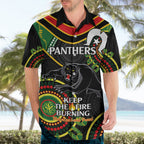 Custom NRL Panthers NAIDOC Week Hawaiian Shirt Keep The Fire Burning Indigenous Art