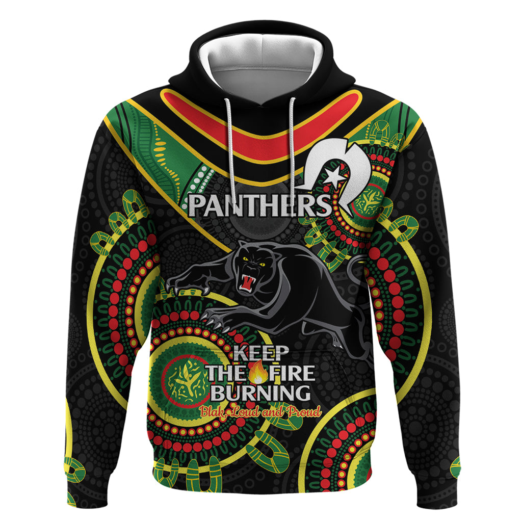 Custom NRL Panthers NAIDOC Week Hoodie Keep The Fire Burning Indigenous Art