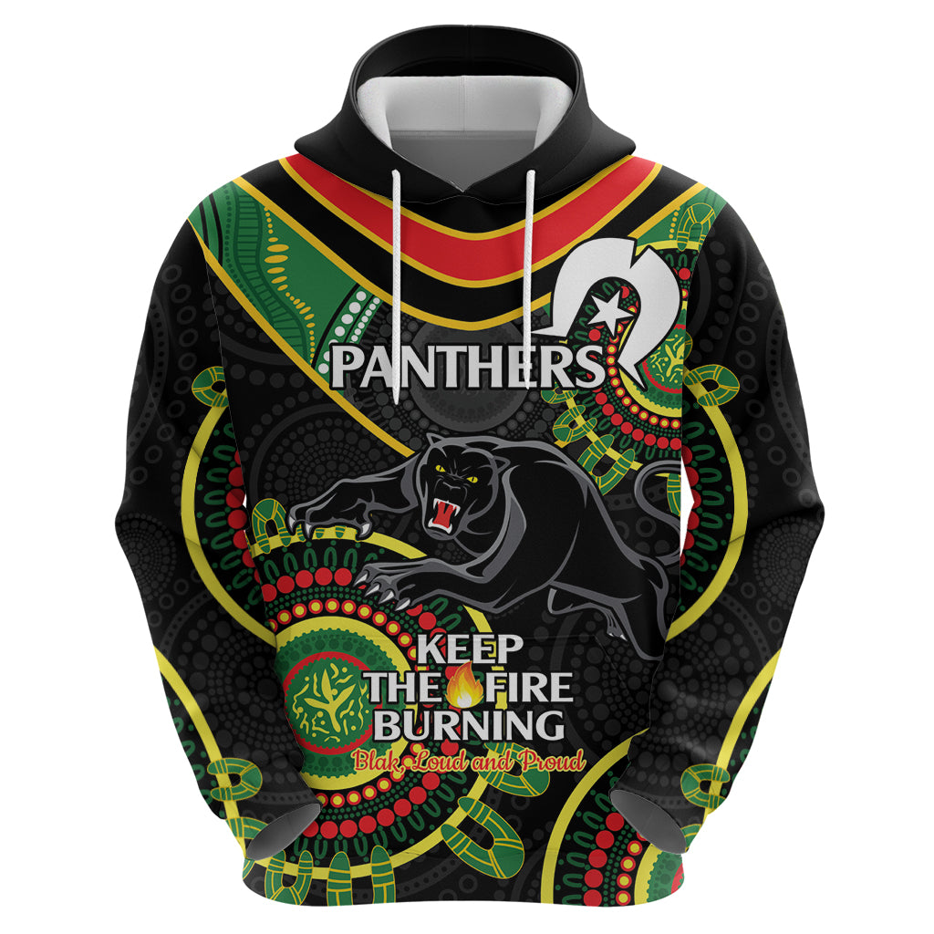 Custom NRL Panthers NAIDOC Week Hoodie Keep The Fire Burning Indigenous Art
