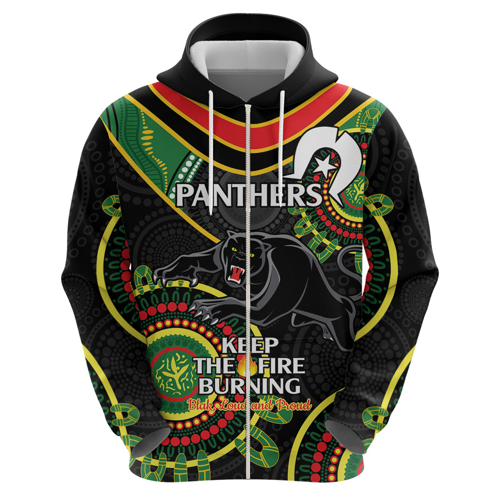 Custom NRL Panthers NAIDOC Week Hoodie Keep The Fire Burning Indigenous Art