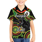 Custom NRL Panthers NAIDOC Week Kid Hawaiian Shirt Keep The Fire Burning Indigenous Art