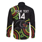 Custom NRL Panthers NAIDOC Week Long Sleeve Button Shirt Keep The Fire Burning Indigenous Art