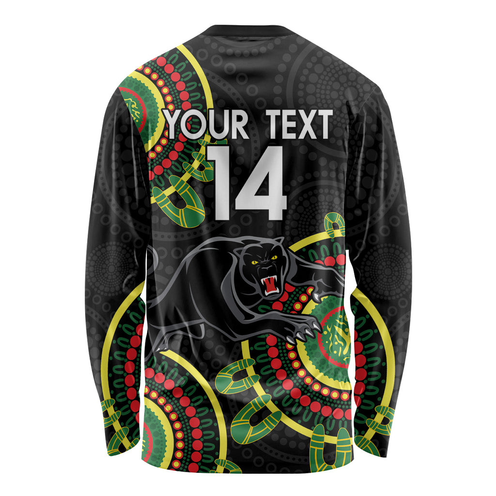 Custom NRL Panthers NAIDOC Week Long Sleeve Shirt Keep The Fire Burning Indigenous Art