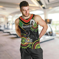 Custom NRL Panthers NAIDOC Week Men Tank Top Keep The Fire Burning Indigenous Art