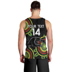 Custom NRL Panthers NAIDOC Week Men Tank Top Keep The Fire Burning Indigenous Art