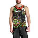 Custom NRL Panthers NAIDOC Week Men Tank Top Keep The Fire Burning Indigenous Art