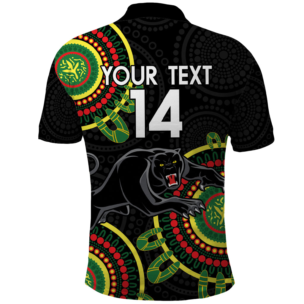 Custom NRL Panthers NAIDOC Week Polo Shirt Keep The Fire Burning Indigenous Art