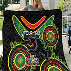 Custom NRL Panthers NAIDOC Week Quilt Keep The Fire Burning Indigenous Art