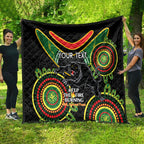 Custom NRL Panthers NAIDOC Week Quilt Keep The Fire Burning Indigenous Art