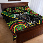 Custom NRL Panthers NAIDOC Week Quilt Bed Set Keep The Fire Burning Indigenous Art