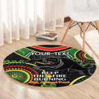 Custom NRL Panthers NAIDOC Week Round Carpet Keep The Fire Burning Indigenous Art
