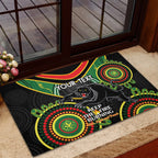 Custom NRL Panthers NAIDOC Week Rubber Doormat Keep The Fire Burning Indigenous Art