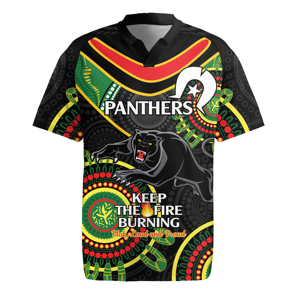 Custom NRL Panthers NAIDOC Week Rugby Jersey Keep The Fire Burning Indigenous Art