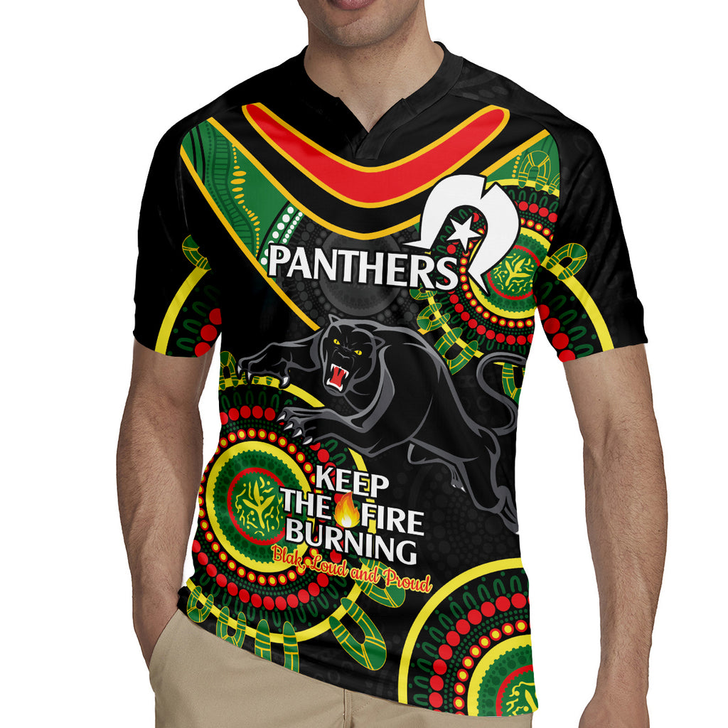 Custom NRL Panthers NAIDOC Week Rugby Jersey Keep The Fire Burning Indigenous Art