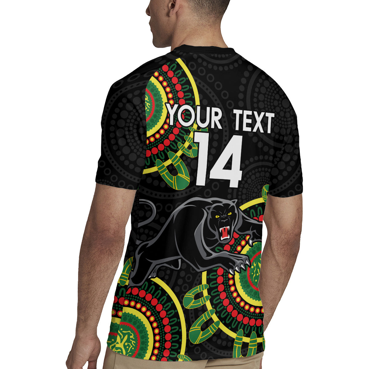Custom NRL Panthers NAIDOC Week Rugby Jersey Keep The Fire Burning Indigenous Art