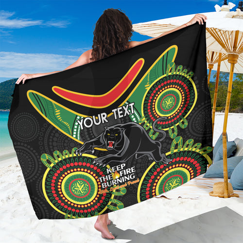 Custom NRL Panthers NAIDOC Week Sarong Keep The Fire Burning Indigenous Art
