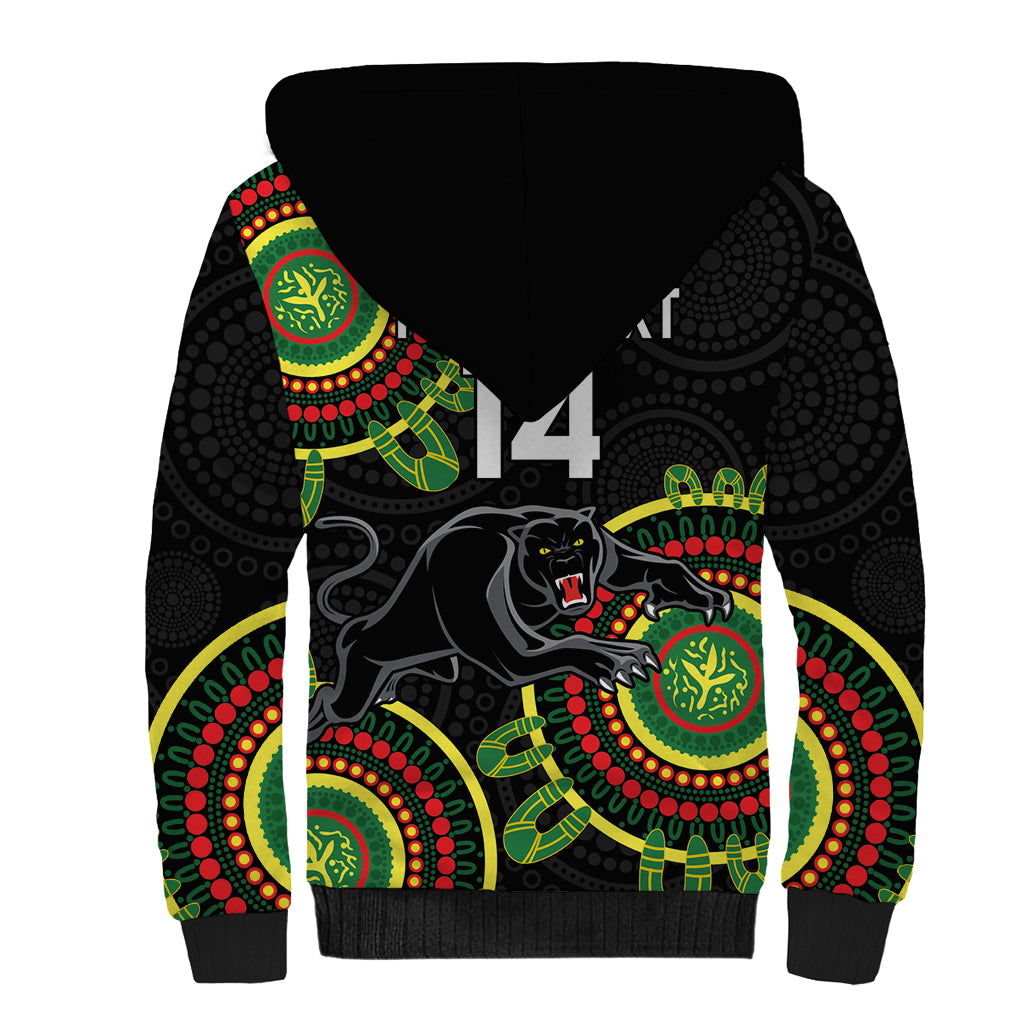 Custom NRL Panthers NAIDOC Week Sherpa Hoodie Keep The Fire Burning Indigenous Art