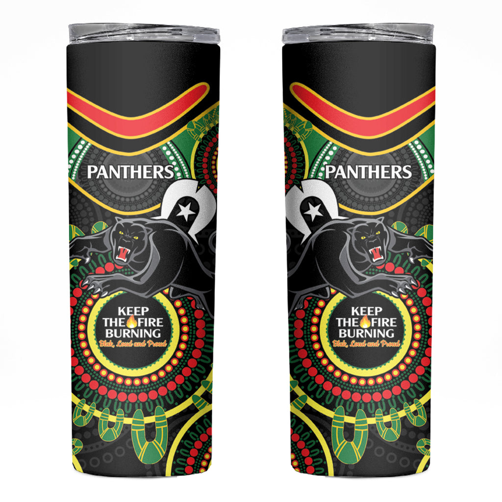 NRL Panthers NAIDOC Week Skinny Tumbler Keep The Fire Burning Indigenous Art