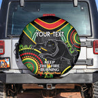 Custom NRL Panthers NAIDOC Week Spare Tire Cover Keep The Fire Burning Indigenous Art