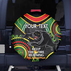 Custom NRL Panthers NAIDOC Week Spare Tire Cover Keep The Fire Burning Indigenous Art