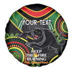 Custom NRL Panthers NAIDOC Week Spare Tire Cover Keep The Fire Burning Indigenous Art