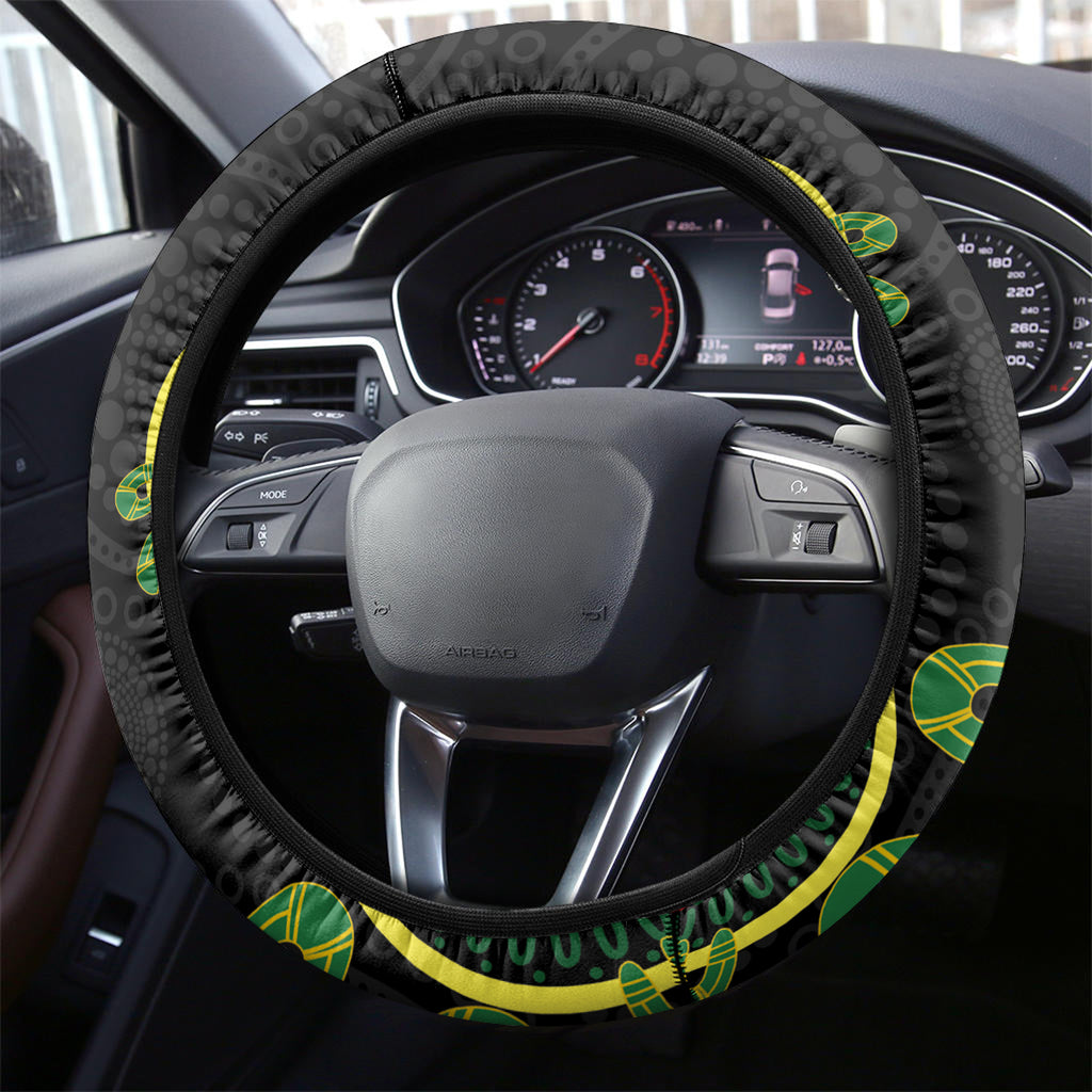 NRL Panthers NAIDOC Week Steering Wheel Cover Keep The Fire Burning Indigenous Art