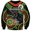 Custom NRL Panthers NAIDOC Week Sweatshirt Keep The Fire Burning Indigenous Art