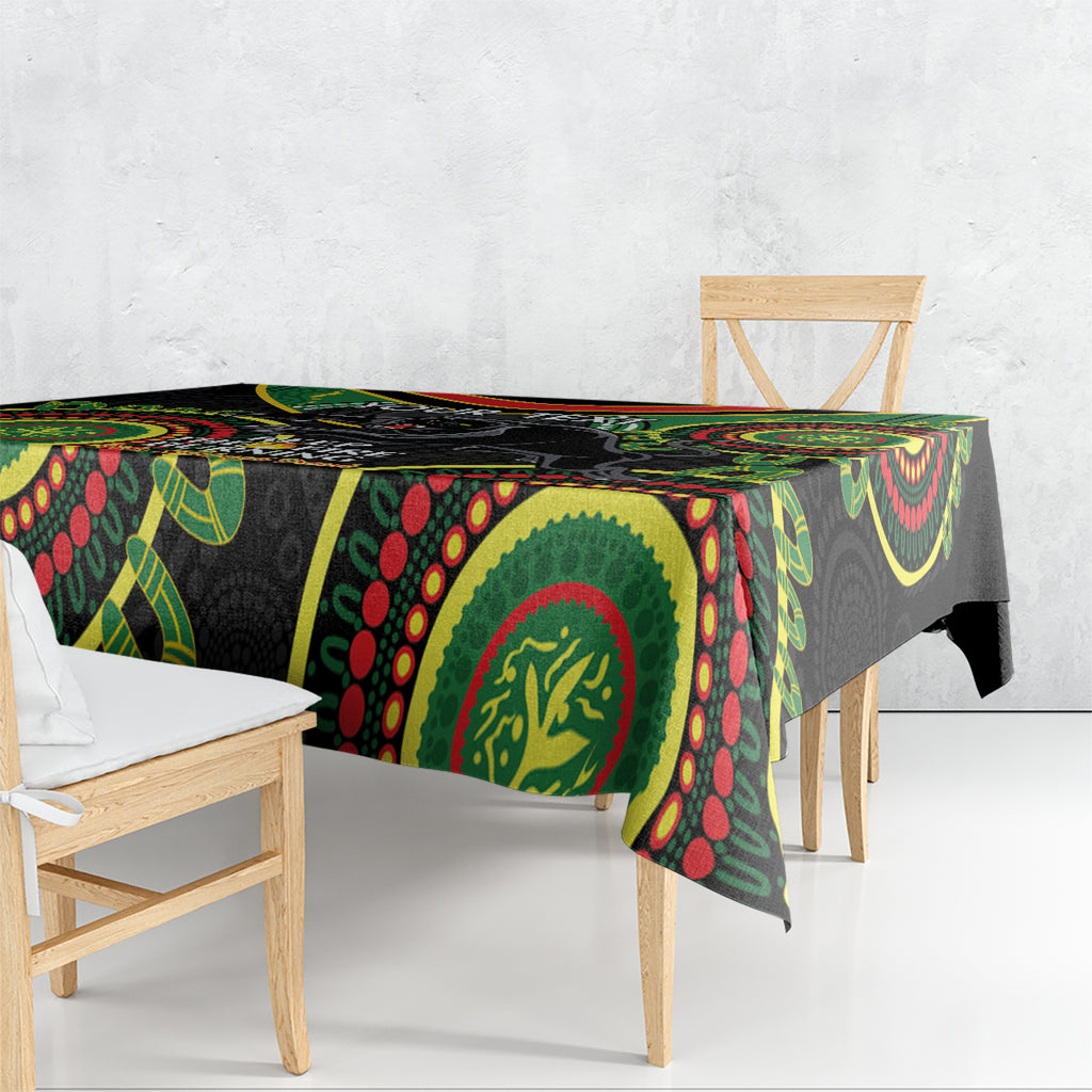 Custom NRL Panthers NAIDOC Week Tablecloth Keep The Fire Burning Indigenous Art