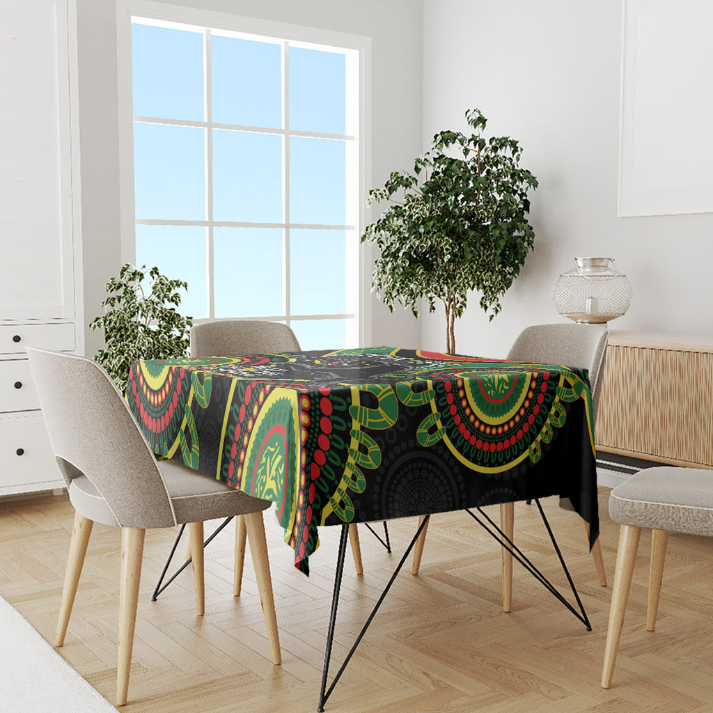 Custom NRL Panthers NAIDOC Week Tablecloth Keep The Fire Burning Indigenous Art