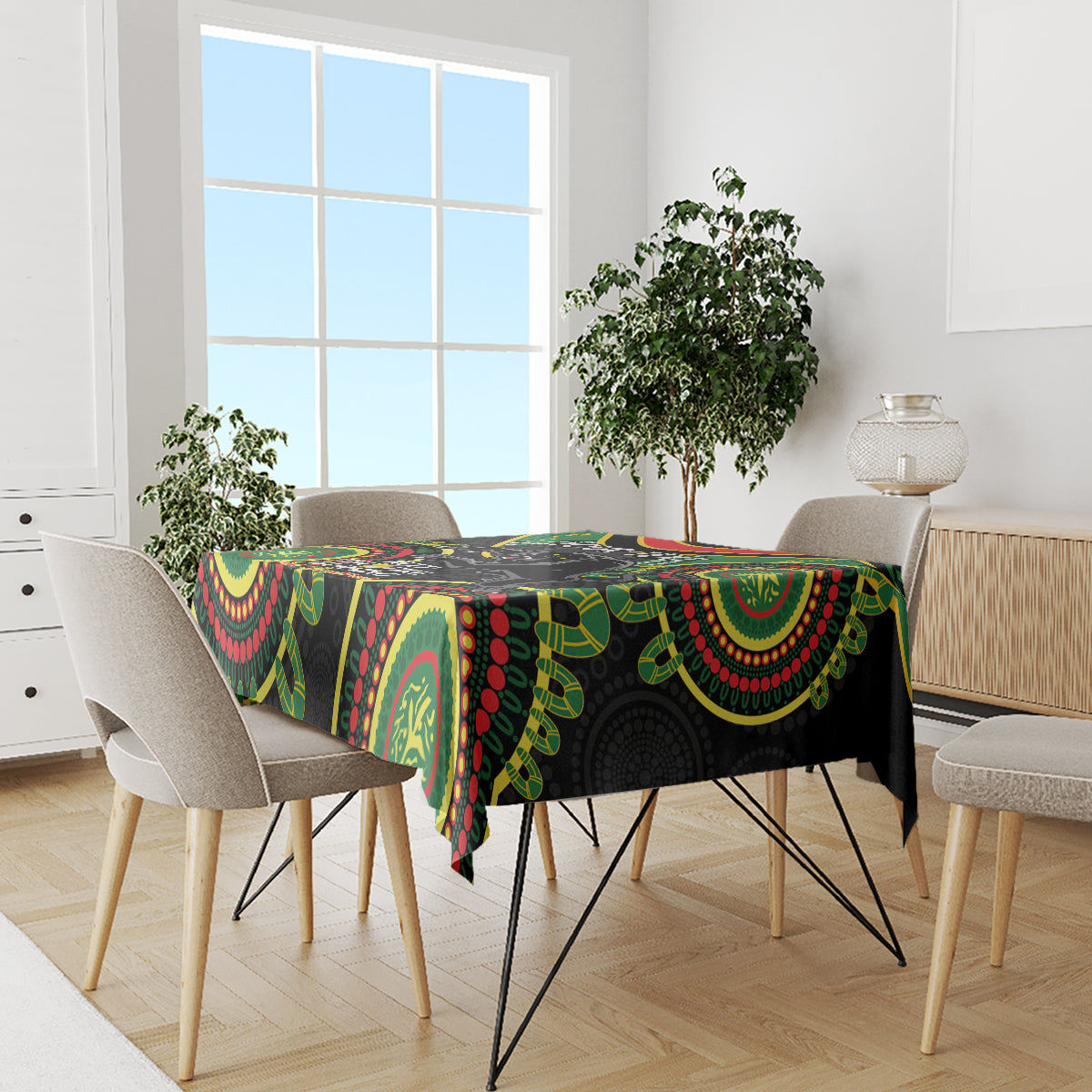 Custom NRL Panthers NAIDOC Week Tablecloth Keep The Fire Burning Indigenous Art
