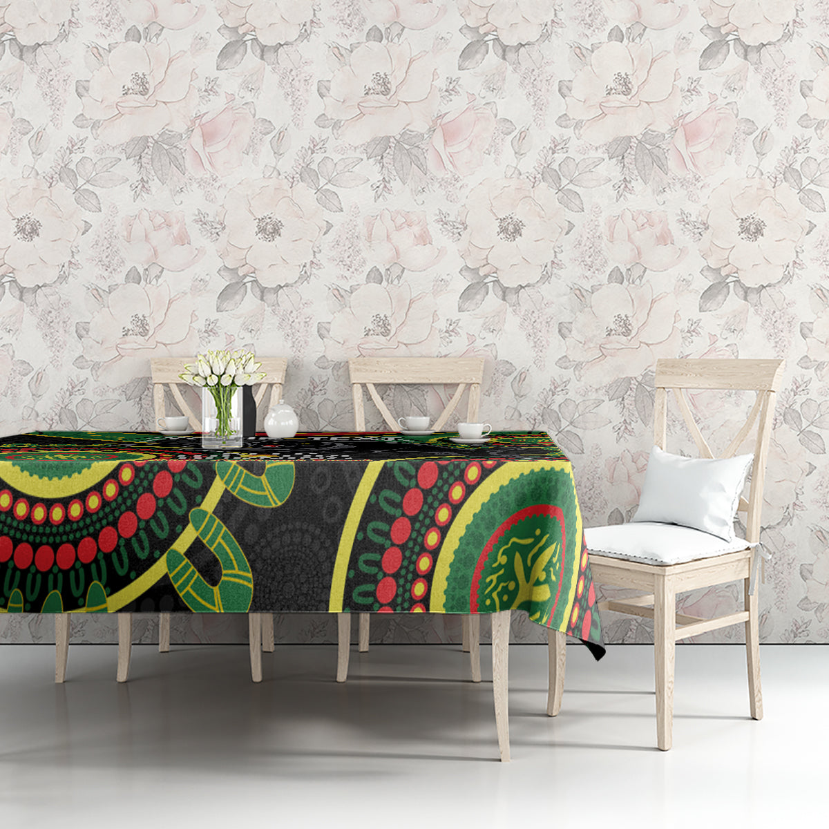 Custom NRL Panthers NAIDOC Week Tablecloth Keep The Fire Burning Indigenous Art