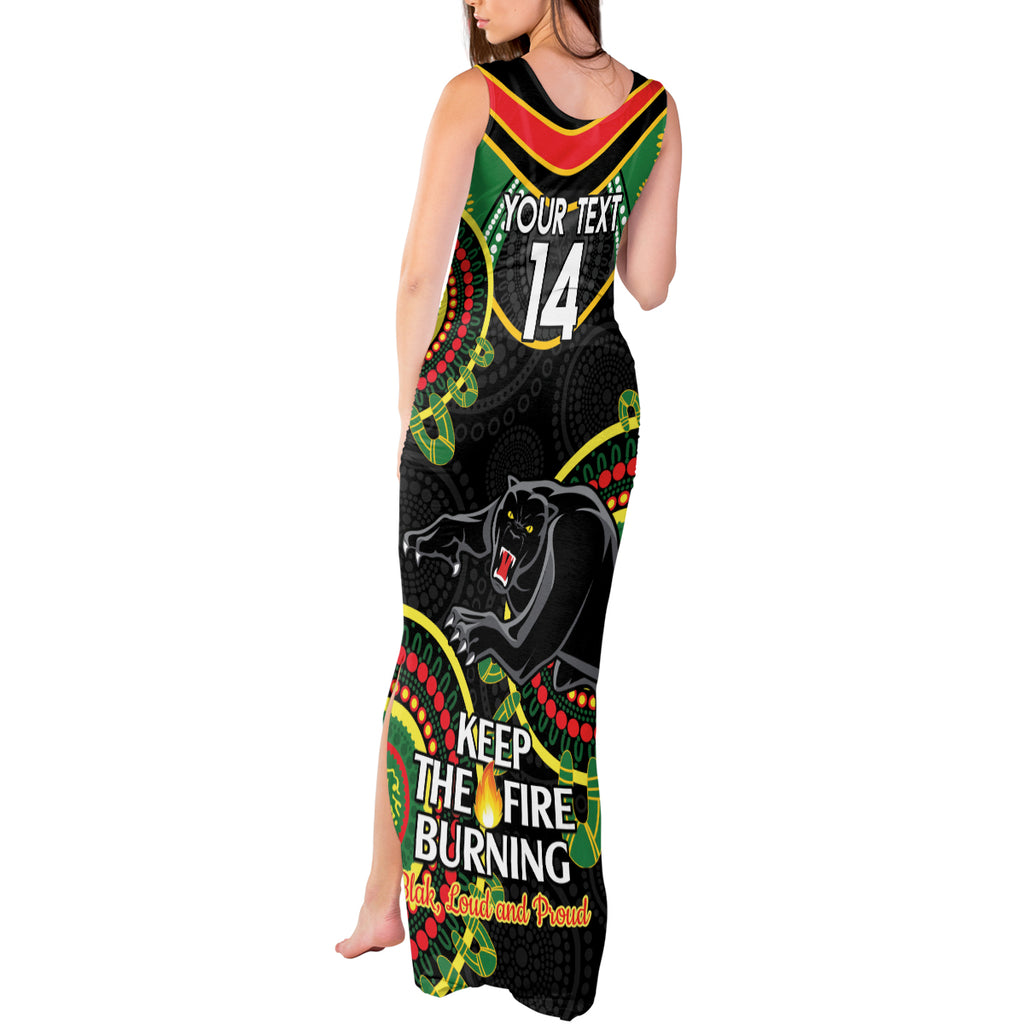 Custom NRL Panthers NAIDOC Week Tank Maxi Dress Keep The Fire Burning Indigenous Art