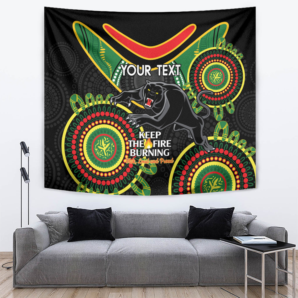 Custom NRL Panthers NAIDOC Week Tapestry Keep The Fire Burning Indigenous Art