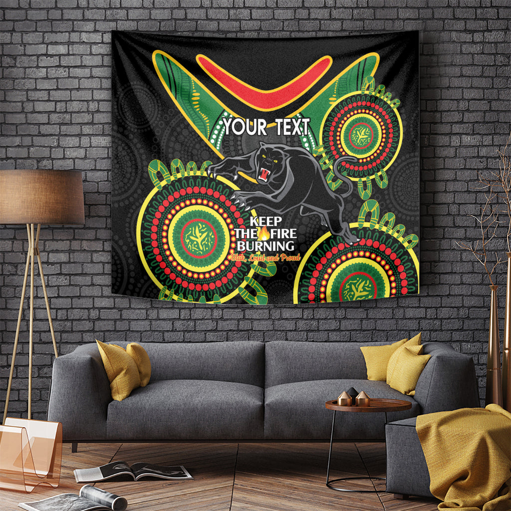 Custom NRL Panthers NAIDOC Week Tapestry Keep The Fire Burning Indigenous Art