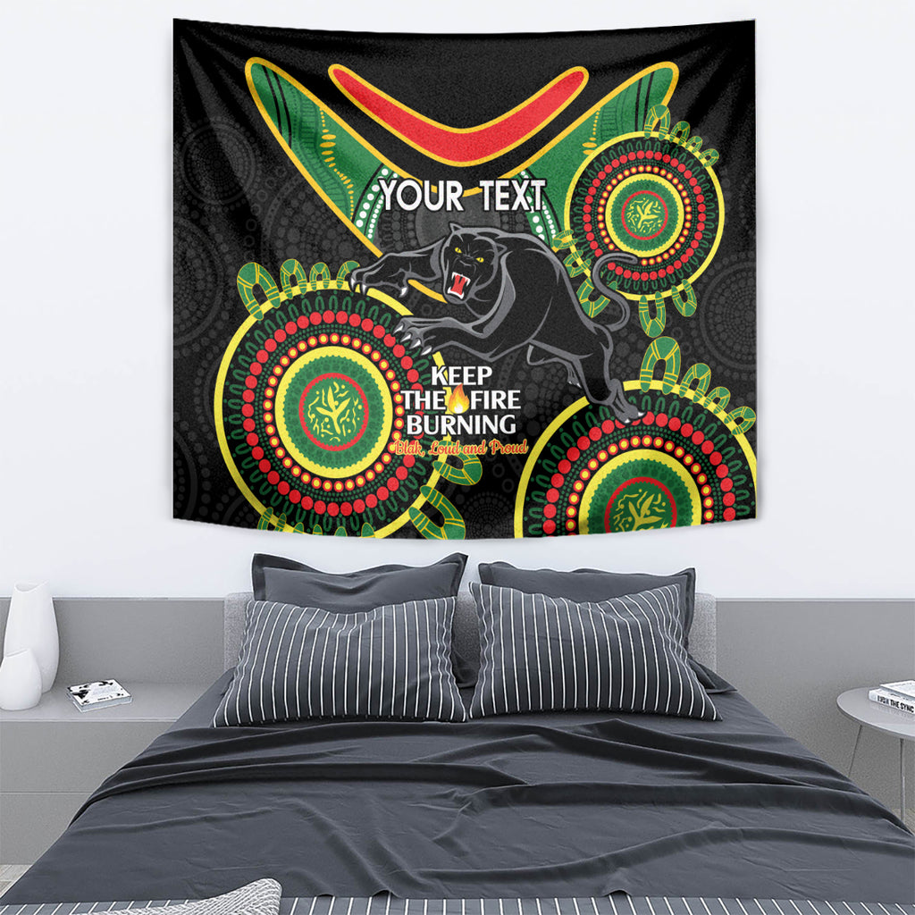 Custom NRL Panthers NAIDOC Week Tapestry Keep The Fire Burning Indigenous Art
