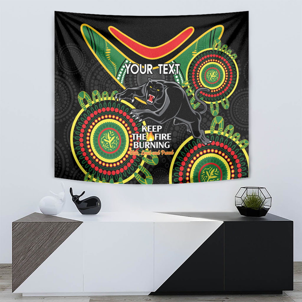 Custom NRL Panthers NAIDOC Week Tapestry Keep The Fire Burning Indigenous Art