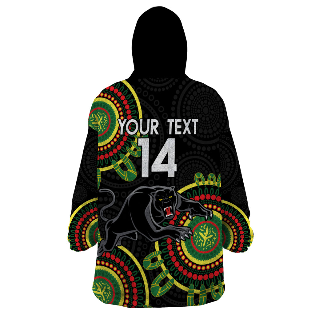 Custom NRL Panthers NAIDOC Week Wearable Blanket Hoodie Keep The Fire Burning Indigenous Art