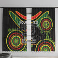 Custom NRL Panthers NAIDOC Week Window Curtain Keep The Fire Burning Indigenous Art