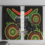 Custom NRL Panthers NAIDOC Week Window Curtain Keep The Fire Burning Indigenous Art