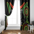 Custom NRL Panthers NAIDOC Week Window Curtain Keep The Fire Burning Indigenous Art